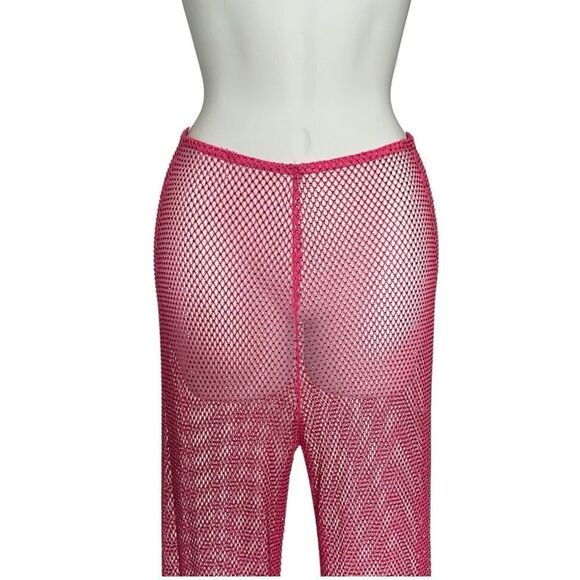 MESHKI Barbie Pink Mesh Pants Size L - Picture 2 of 11